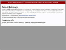 Tablet Screenshot of animaldiplomacy.org